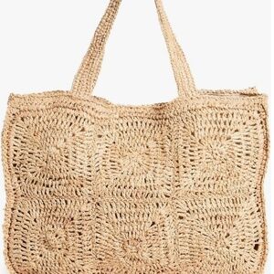 Hat Attack Natural Woven Tote